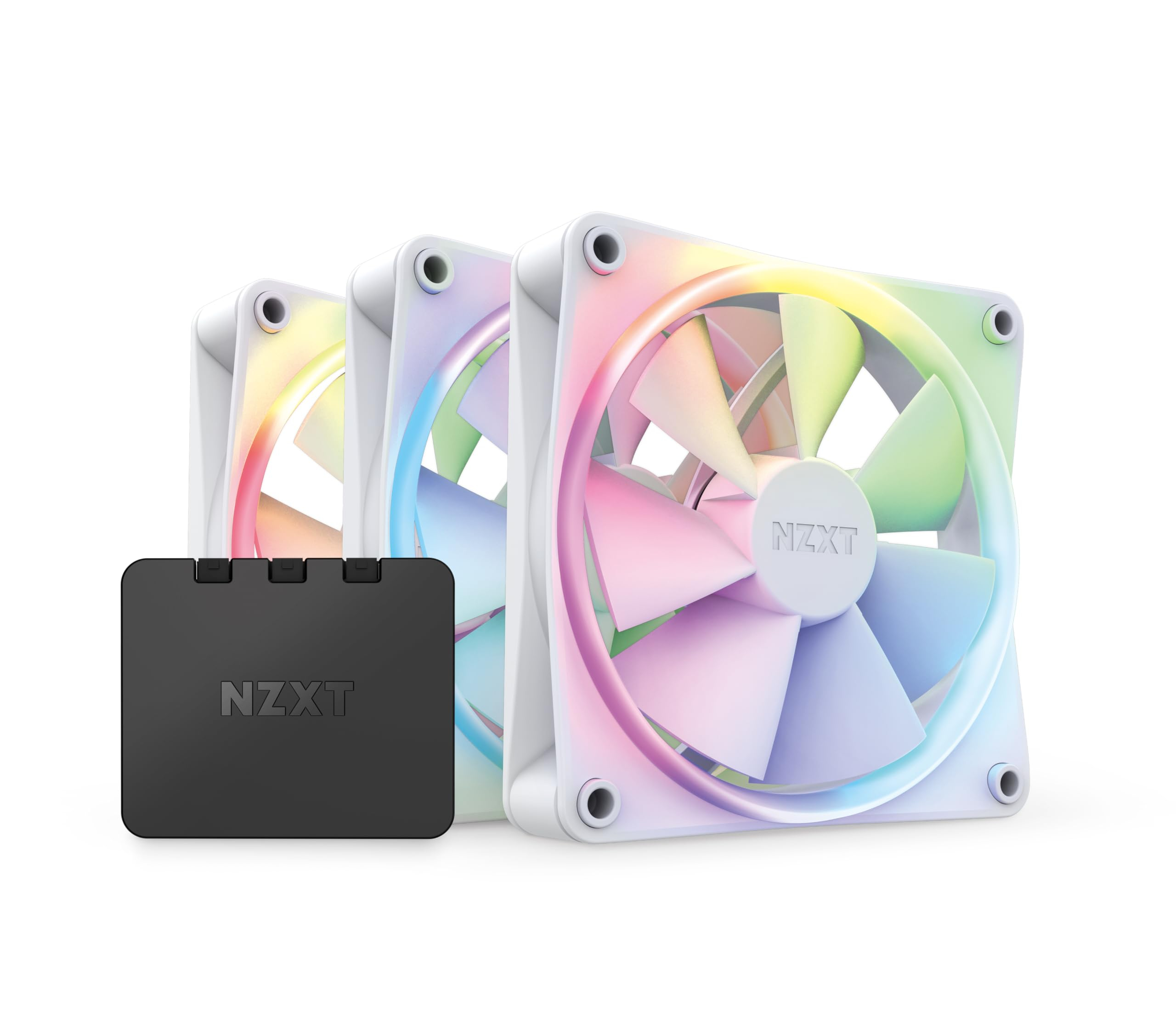 NZXT F Series F120 RGB LED-Steuerung, 120mm, 3er-Pack in Matt Weiß oder Schwarz für 49€ (-36%)
