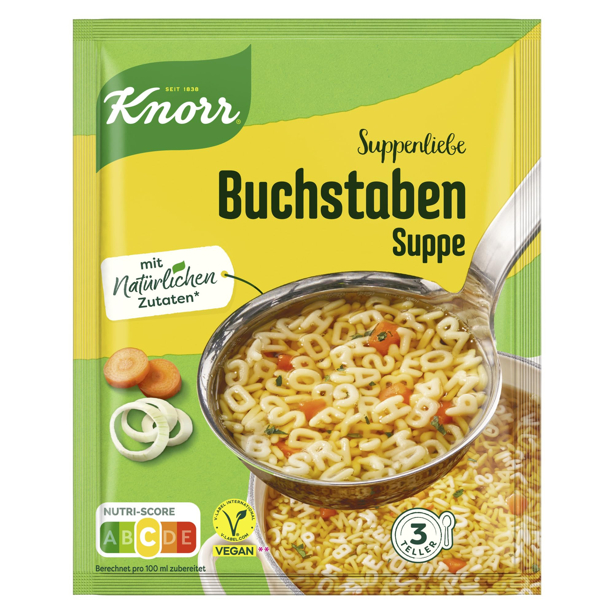 14 x 82g Knorr Suppenliebe Buchstaben Suppe für 4€ (-60%)
