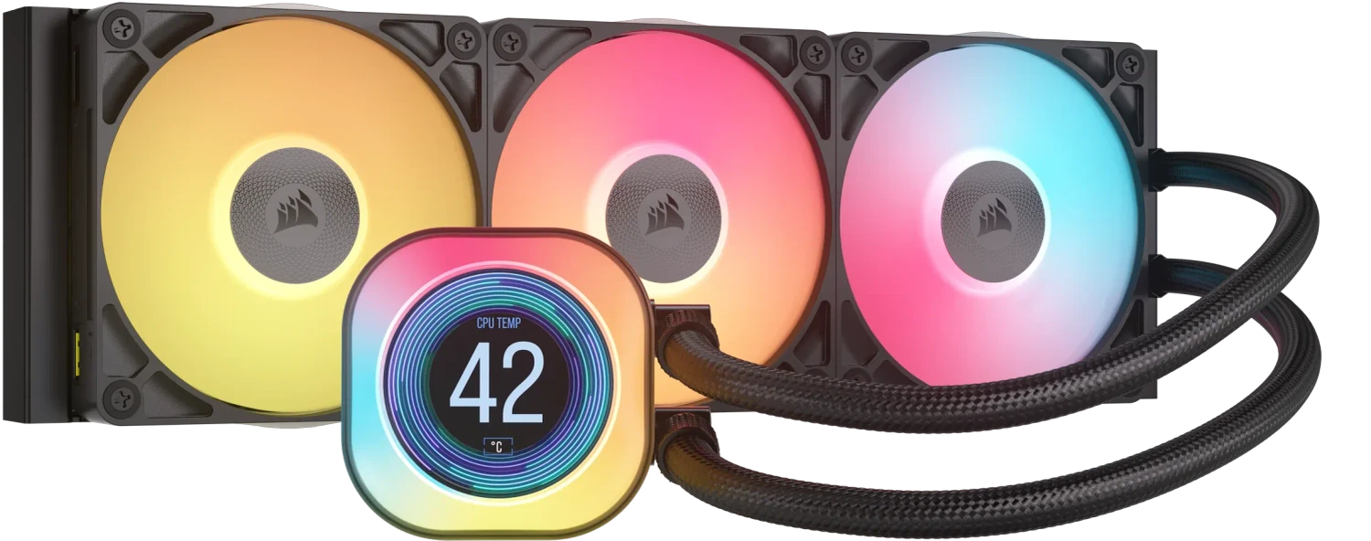 Corsair iCUE LINK Titan 360 RX LCD RGB, schwarz für 199€ (-5%)