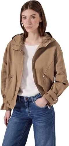 Street One Studio Parka mit Kapuze Jacke creamy brown (Damen) für 46€ (-24%)