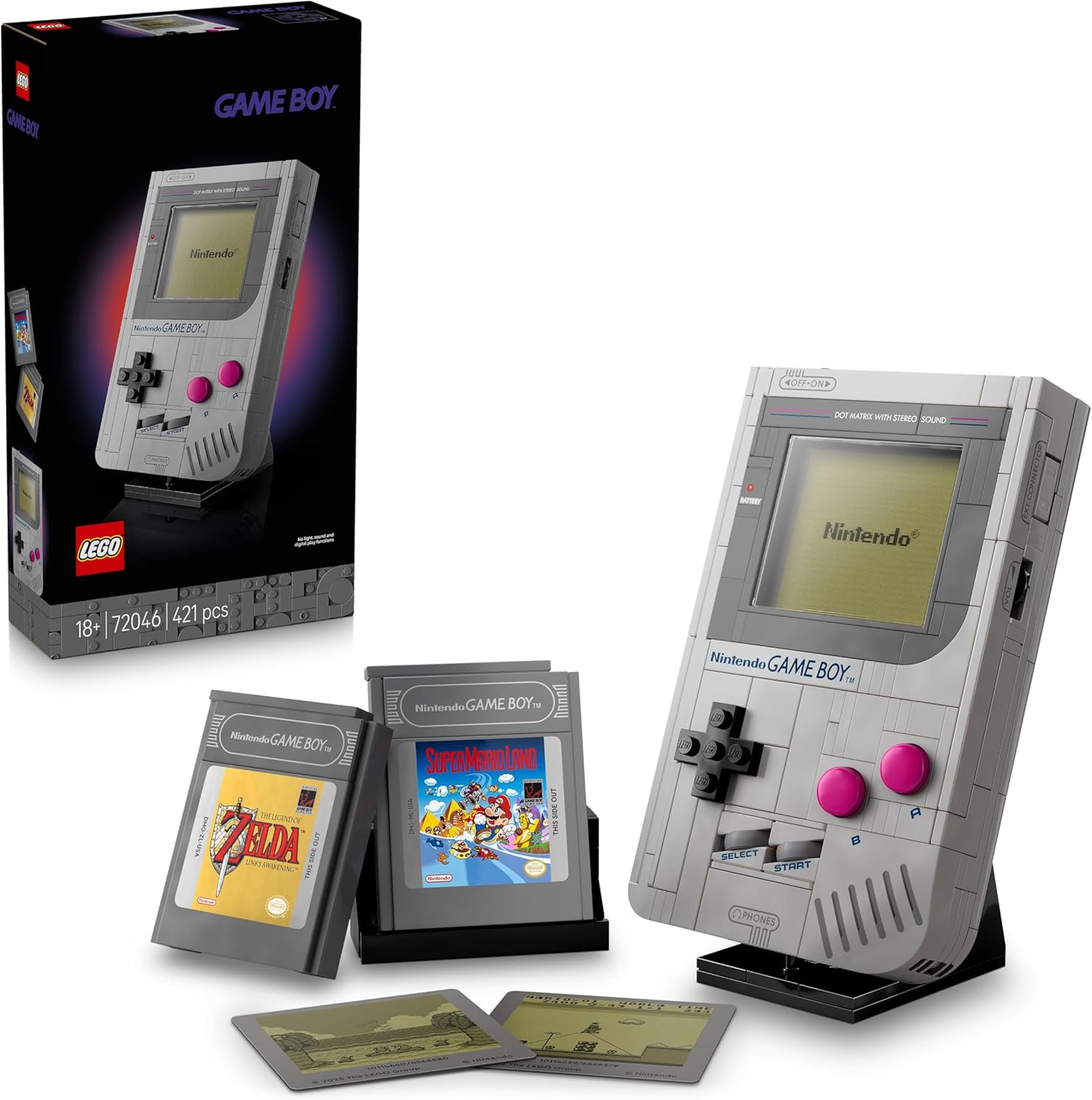 LEGO Super Mario Game Boy – Modellbau für Erwachsene – Nintendo Modell mit 2 Spielmodulen – 72046 | / Warehouse gebraucht wie neu