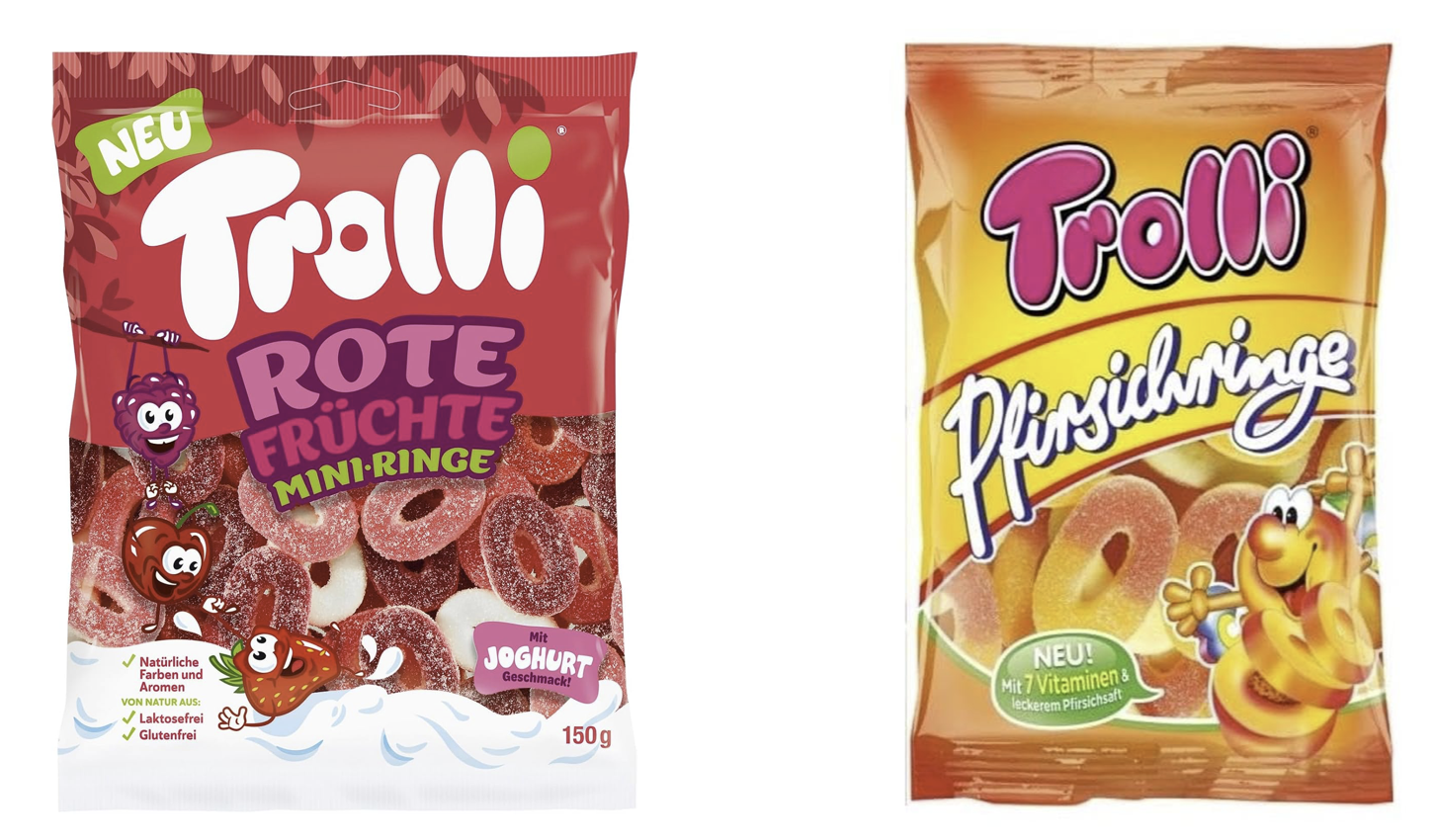 Trolli Pfirsischringe 150g oder Trolli Rote Früchte Mini Ringe 150g für 1€ (-26%)
