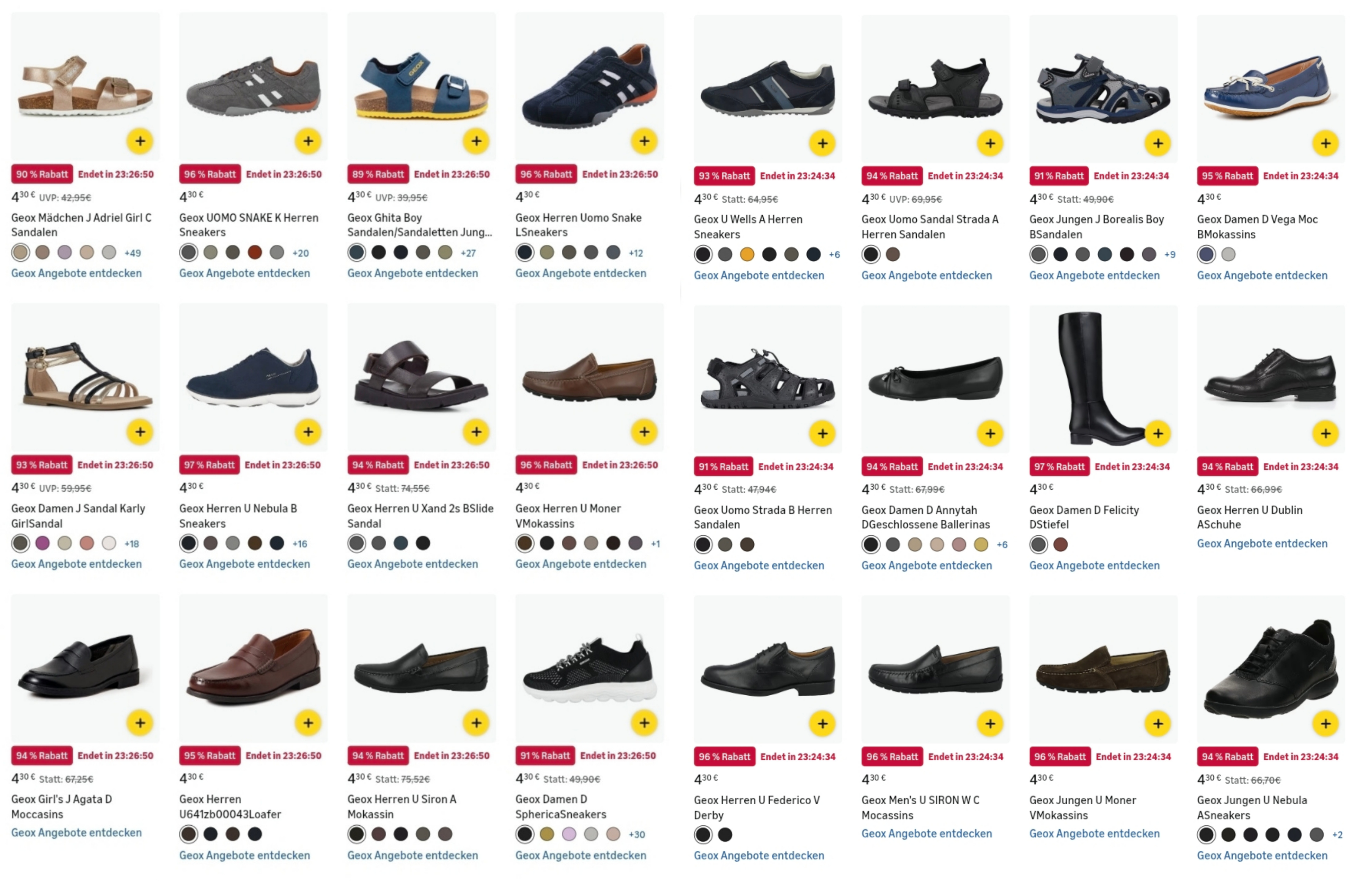 Preisfehler – Diverse Geox Schuhe ! [Amazon]