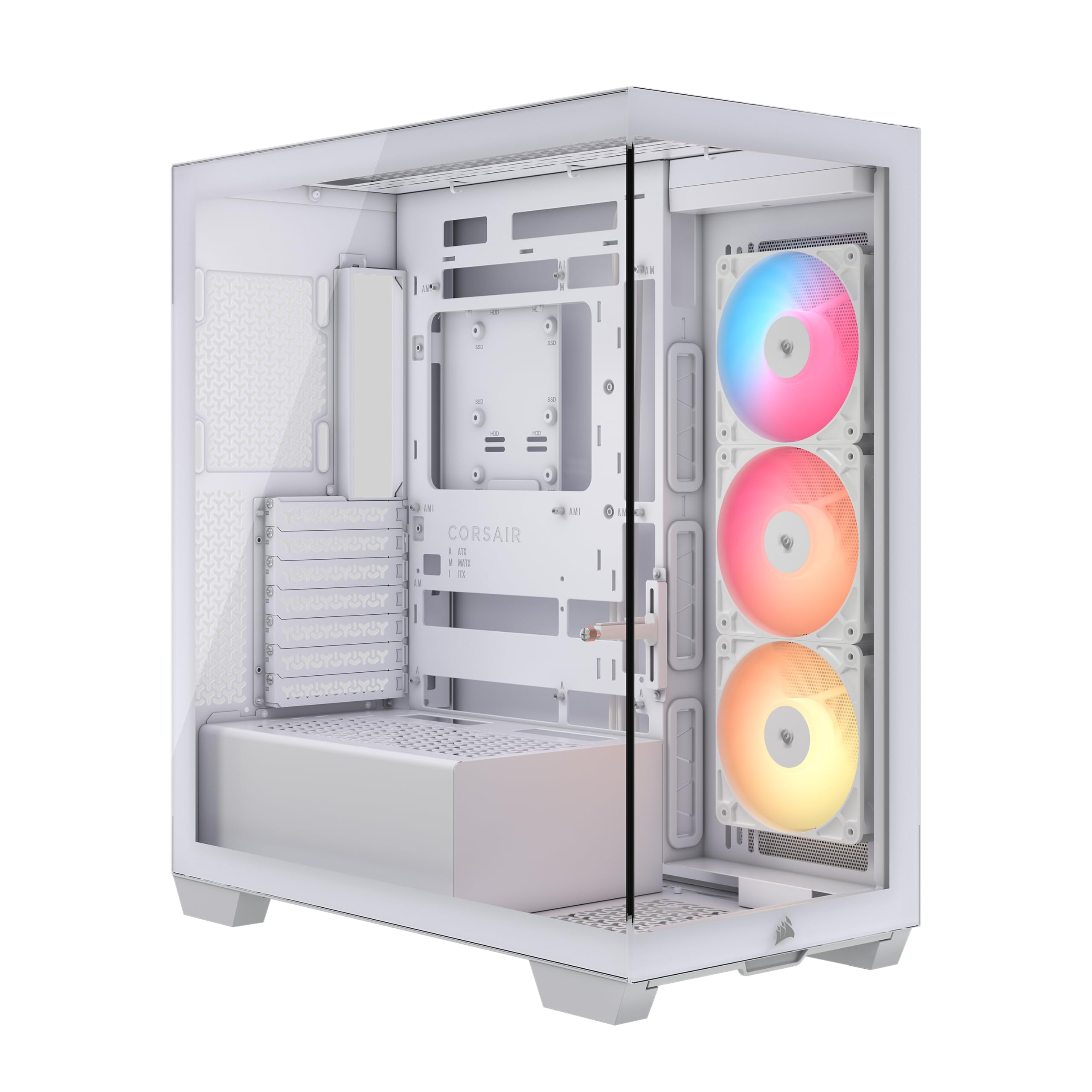 CORSAIR 3500X RS-R ARGB Panoramaglas Mid-Tower-PC-Gehäuse Weiß für 76€ (-36%)