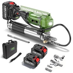 J-KU Elektrische Fettpresse 2x 4,0 Ah (2-in-1, 12.000 PSI)
