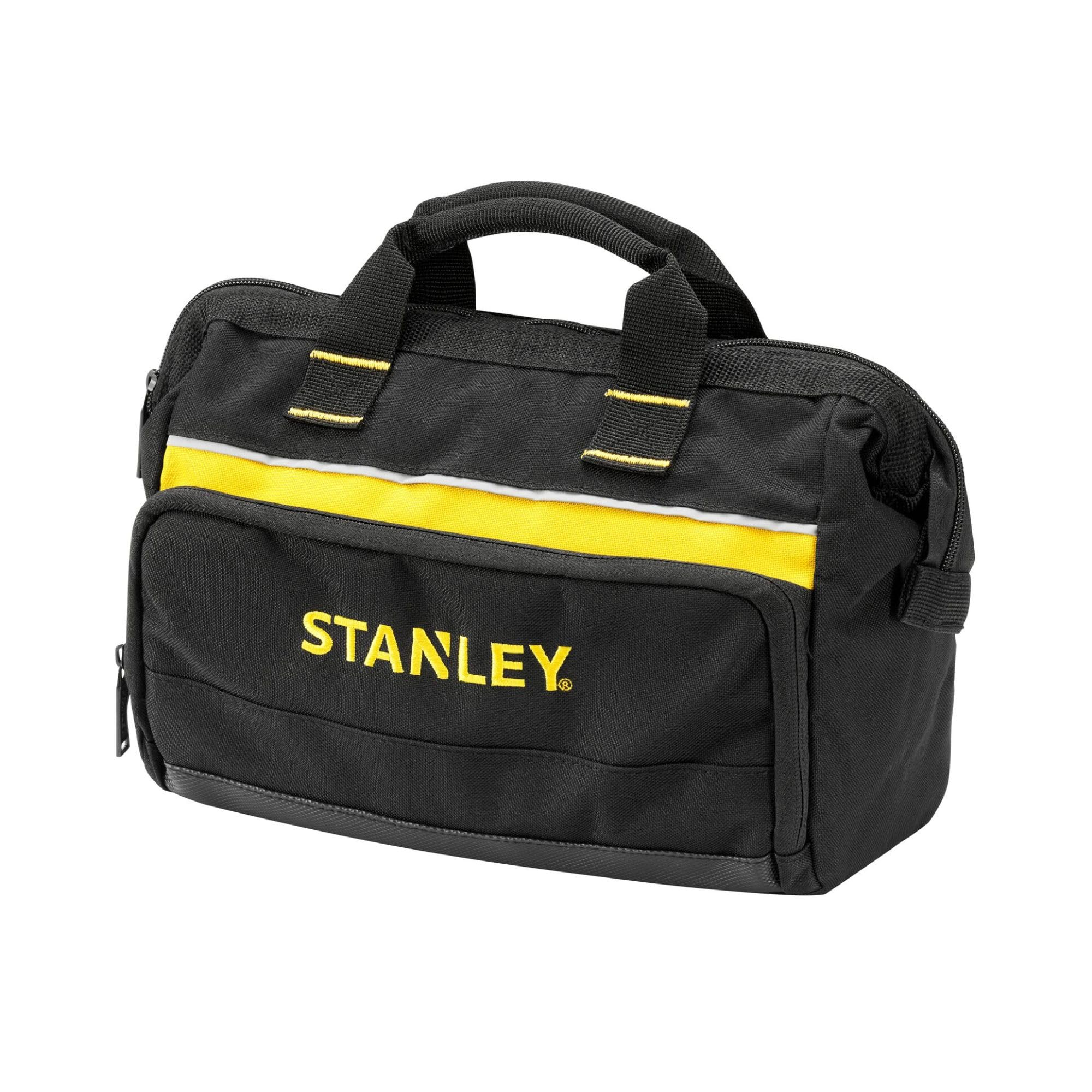 STANLEY 12 Zoll Schwerlast-Werkzeugtasche mit mehreren Fächern, 15 kg Tragfähigkeit, 8L Volumen für 10€ (-28%)