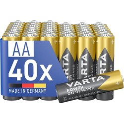 VARTA AA Batterien Power on Demand (40 Stück, Alkaline, 1,5V)