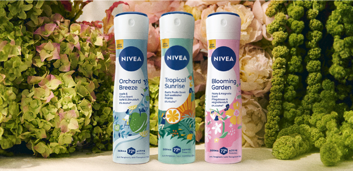 NIVEA „Orchard Breeze“ oder „Blooming Garden“ Artist Edition Deo Spray 150ml für 2€ (-27%)