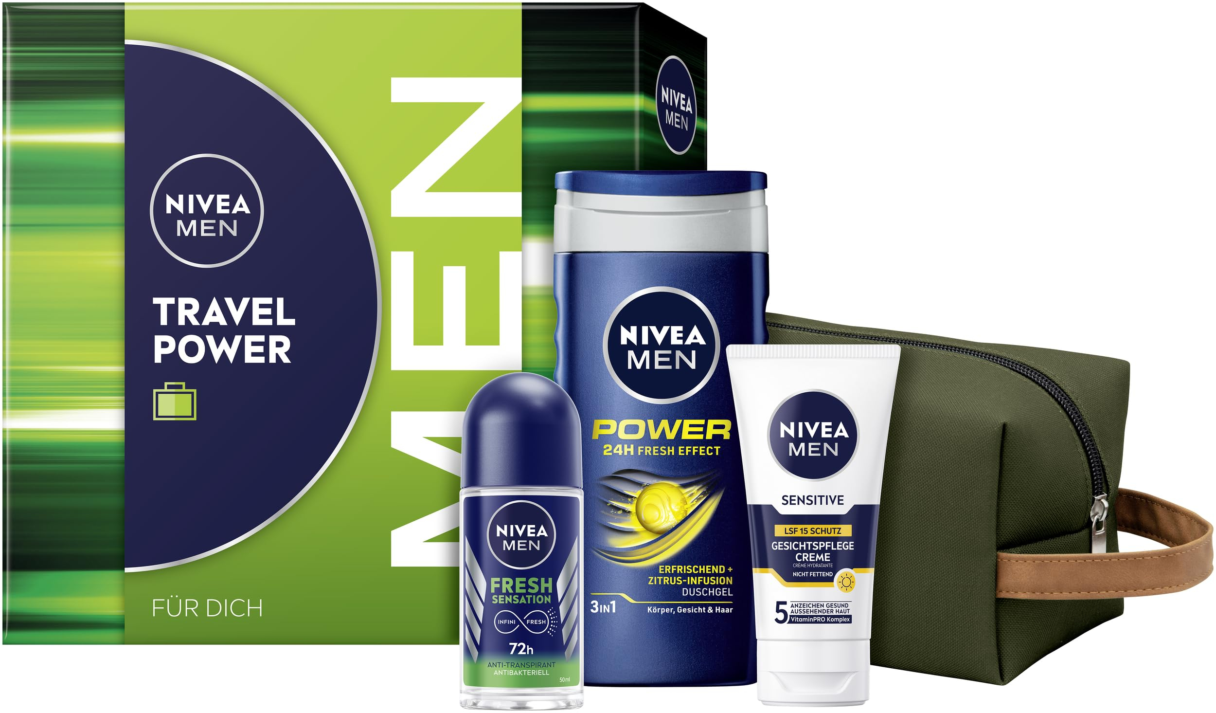 NIVEA MEN Travel Power Geschenkset für 9€ (-40%)