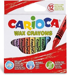 Carioca abwaschbaren Wachsmalstifte (12 Stück) für 1€ (-79%)