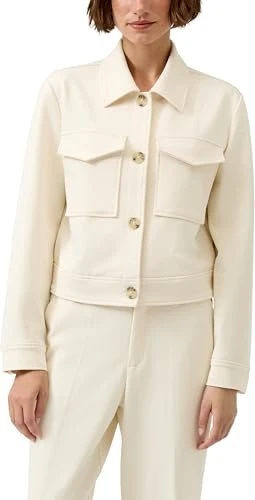 s.Oliver Strukturierte Interlock Jacke helles beige (Damen) für 25€ (-31%)