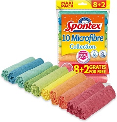 10er Pack Spontex Mikrofasertücher (8+2 Gratis) für 3€ (-40%)