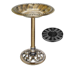 VIVOHOME Vogeltränke Solarbrunnen 2-in-1