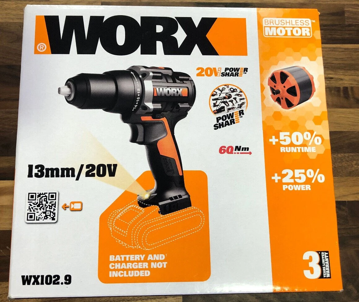 Worx Nitro 20V PowerShare Akku-Bohrschrauber solo für 67€ (-10%)