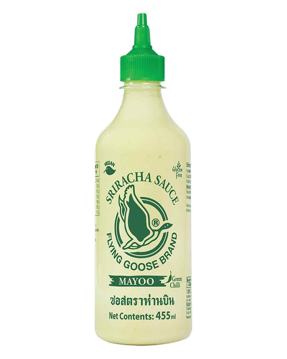 [Amazon Pime] Flying Goose Sriracha Mayoo (Green Chili) 455ml – Vegan & Glutenfrei für 5€ (-31%)