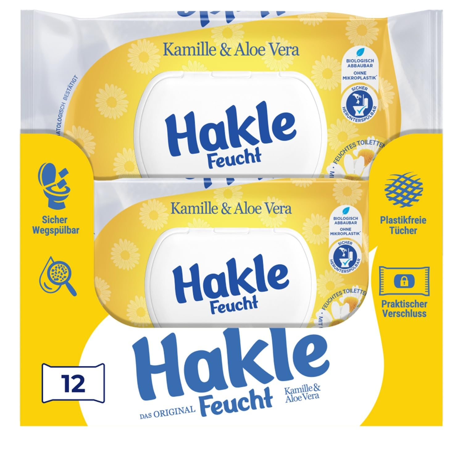 Hakle Feucht KAMILLE & ALOE VERA – 12×42 Blatt für 12€ (-49%)