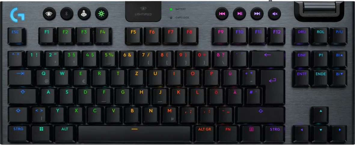 Logitech G915 X Lightspeed TKL, schwarz, LEDs RGB, GL TACTILE, USB/Bluetooth, DE für 125€ (-17%)