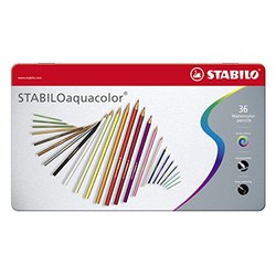STABILO aquacolor Aquarell-Buntstifte 36er Metalletui