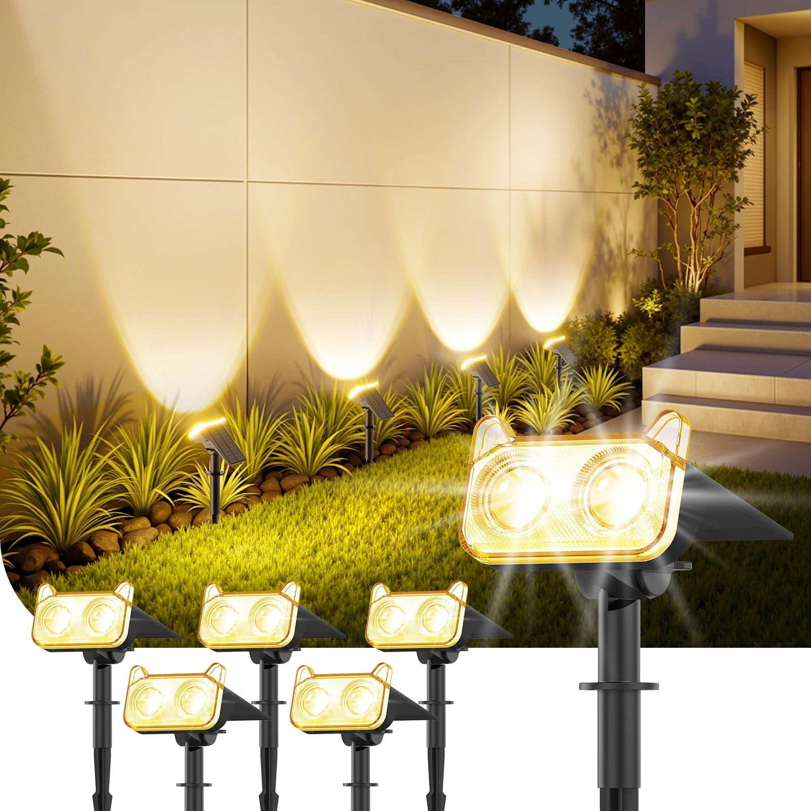 GEARLITE 6 Solarlampen für Außen | 800 Lumen | 3500K | IP65 für 20€ (-33%)