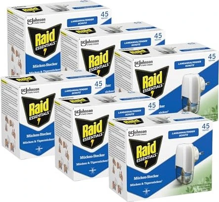 Raid Mücken-Stecker 45 Nächte Insektenschutzgerät für 4€ (-32%)