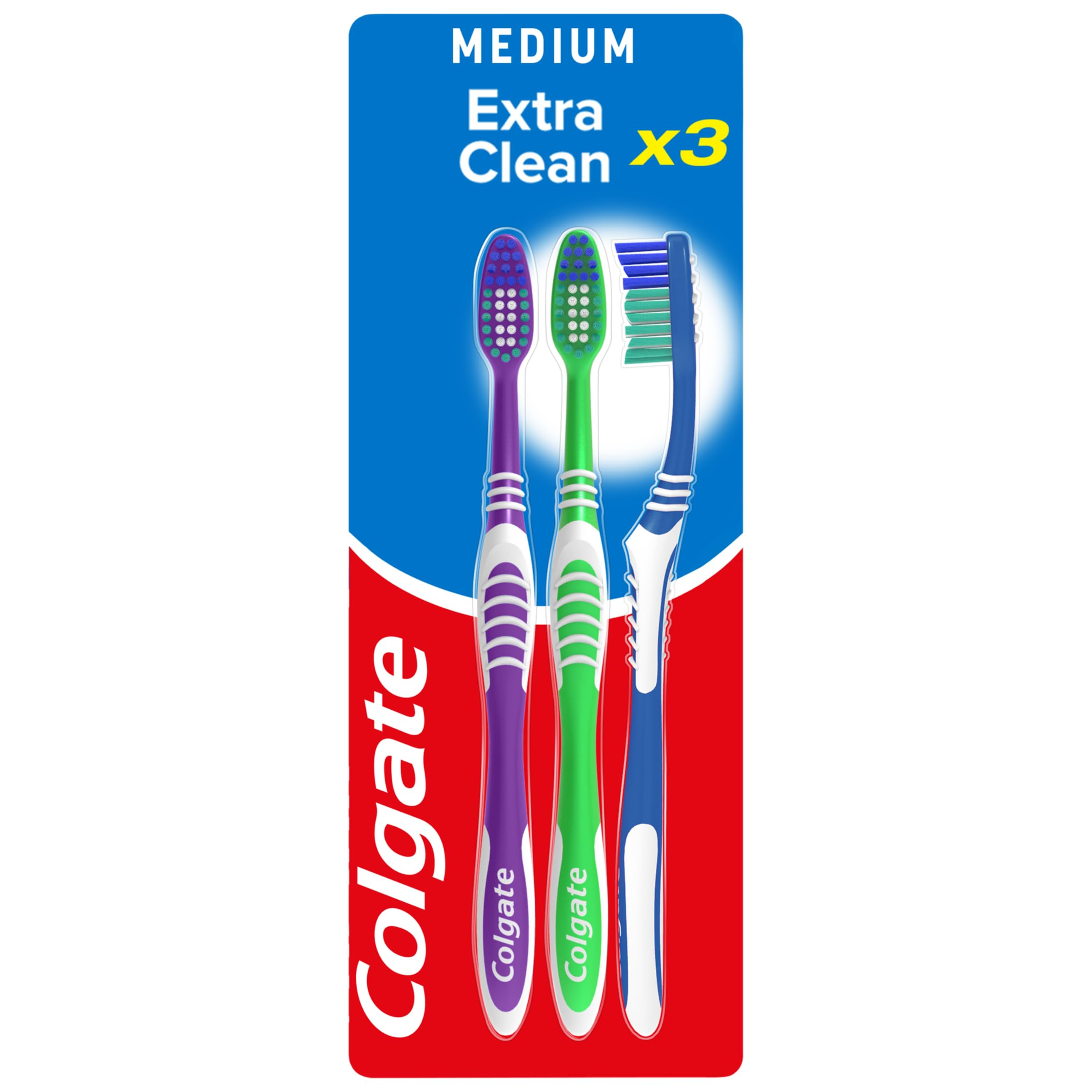 Colgate Zahnbürste Extra Clean, 3 Stück Medium für 1€ (-26%)