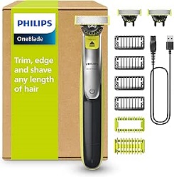 Philips OneBlade 360 Face & Body (Rasierer & Trimmer, 3 Klingen, USB) für 43€ (-26%)