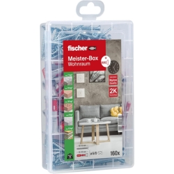 fischer Meister-Box Wohnraum (160-teilig, DuoPower Dübel & Schrauben) für 12€ (-26%)