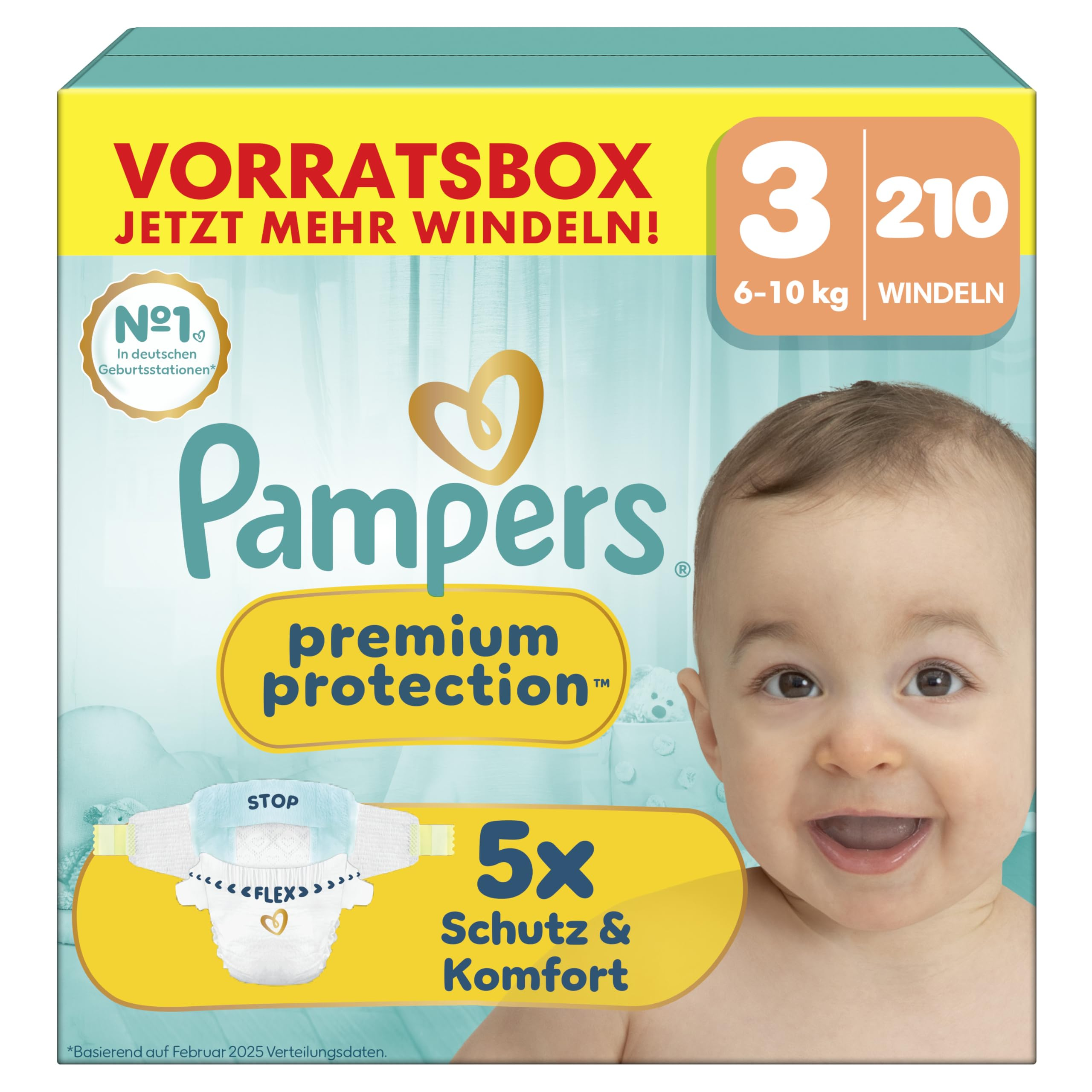[Amazon] Pampers Premium Protection Spar Abo +10€ Coupon (personalisiert) für 31€ (-34%)