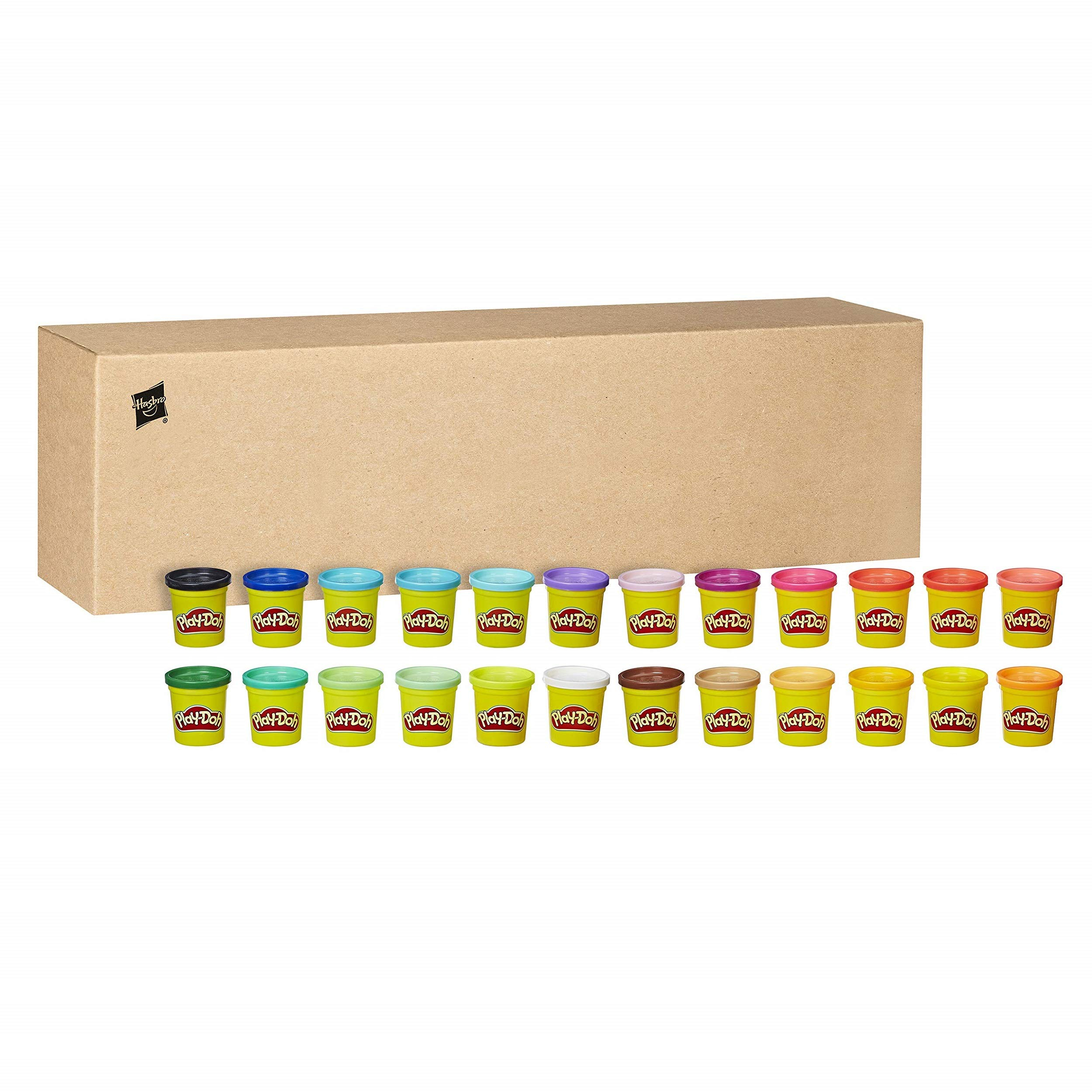 Play-Doh Pack mit 24 x 84g Dosen, Bastel-Set mit bunt gemischter Farbauswahl fördet die Kreativität, kreatives für Kinder ab 2 Jahren für 19€ (-34%)