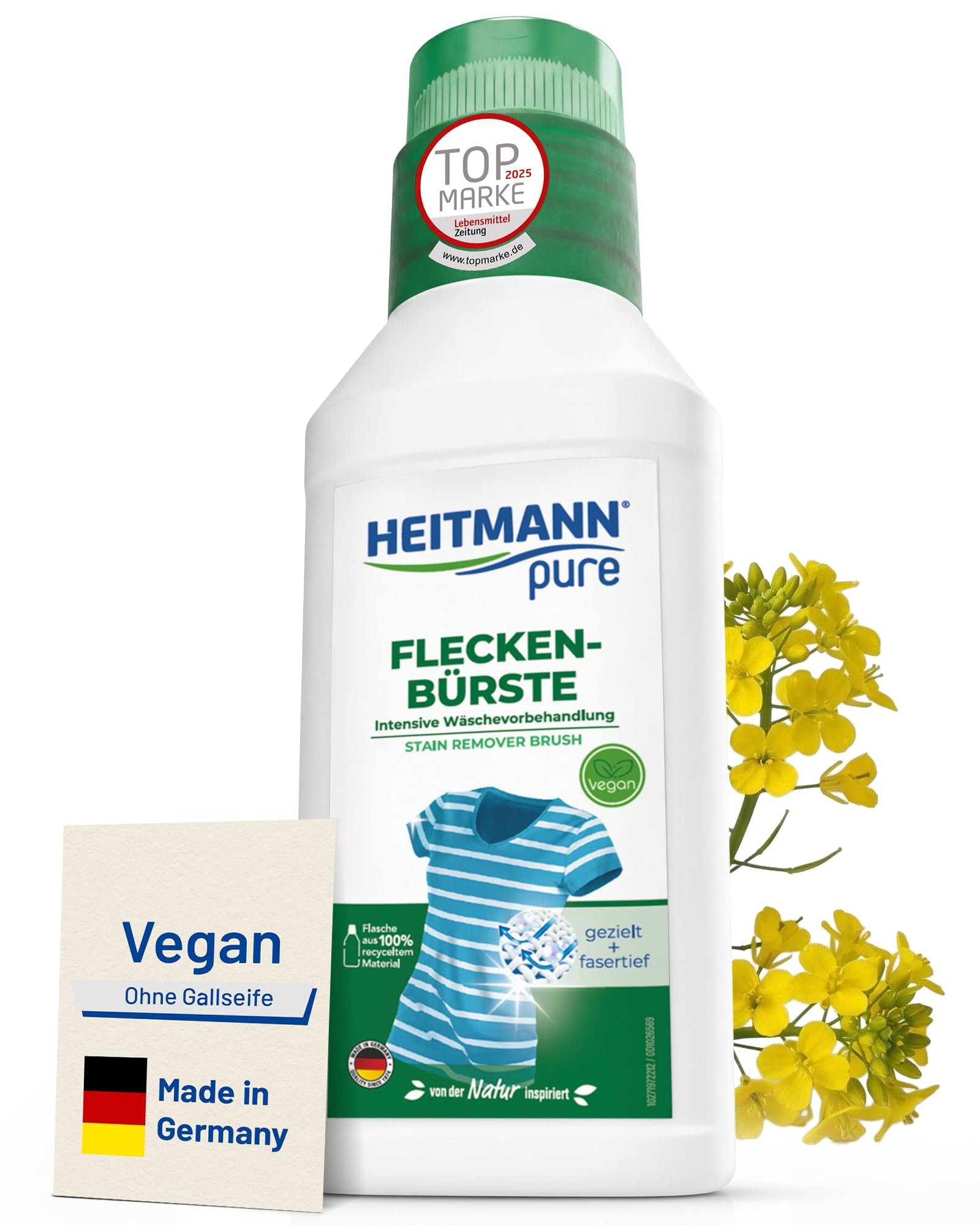[ Spar-Abo] HEITMANN Fleckenbürste 250 ml – Gallseife flüssig Alternative | Fleckenbürste ideal für Kragen, Manschetten & Weißwäsche für 1€ (-58%)