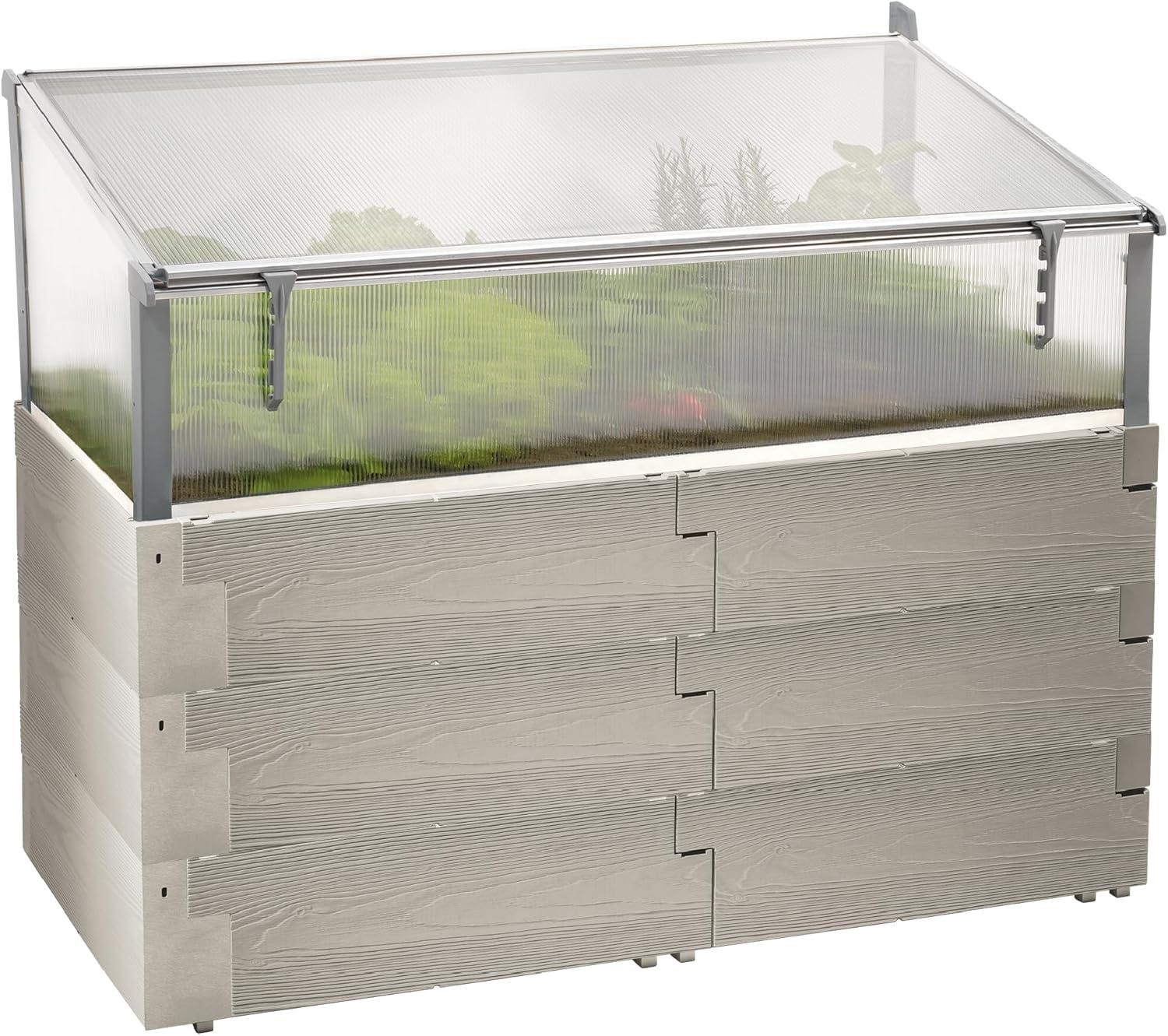 JUWEL Timber Kombi-Set (Hochbeet inkl. Frühbeet-Aufsatz, 130×60 cm/Höhe 90/100 cm, Inhalt ca. 360l für 117€ (-49%)