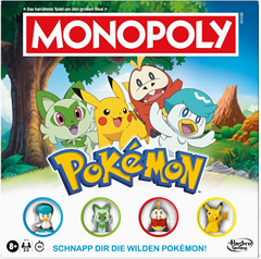Monopoly Pokémon Edition (Deutsch, 4 Partner-Figuren, Pokéball-Währung) für 23€ (-15%)