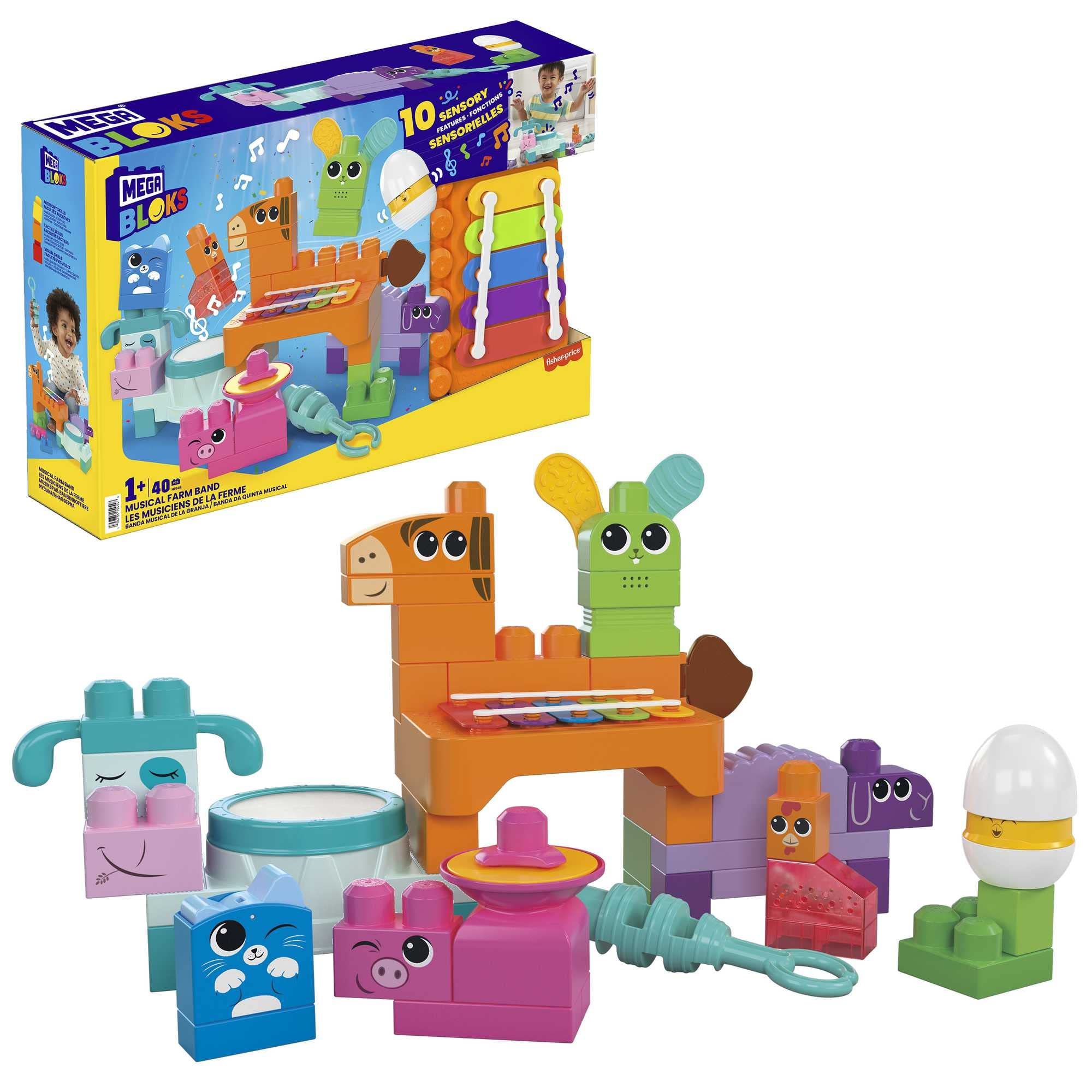 MEGA Blocks Fisher-Price sensorisches Bauspielzeugset „Musikspaß“ für 10€ (-65%)