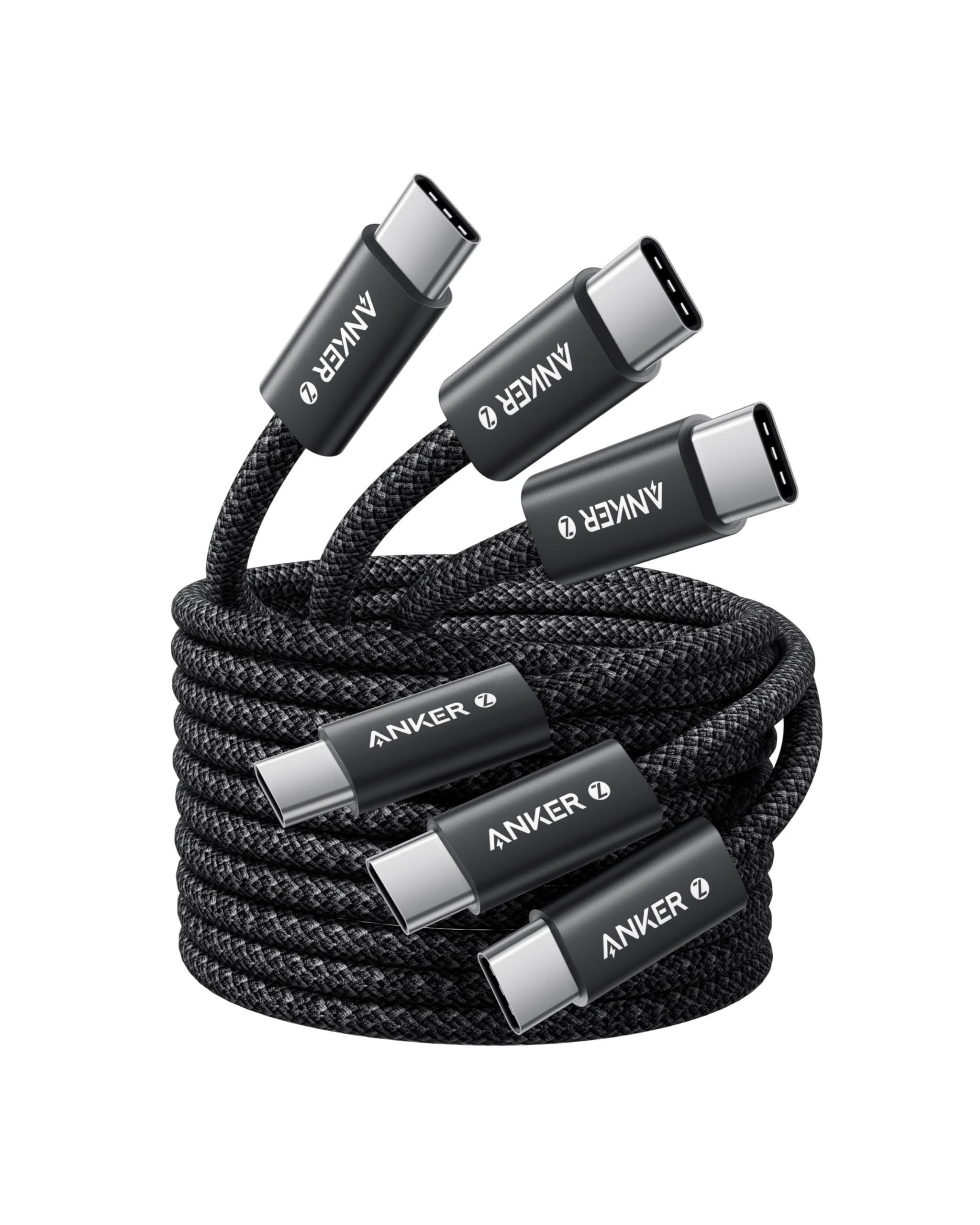 3× Anker 240W USB-C auf USB-C Kabel (1,5 m, PD 3.1, geflochten) für 13€ (-37%)