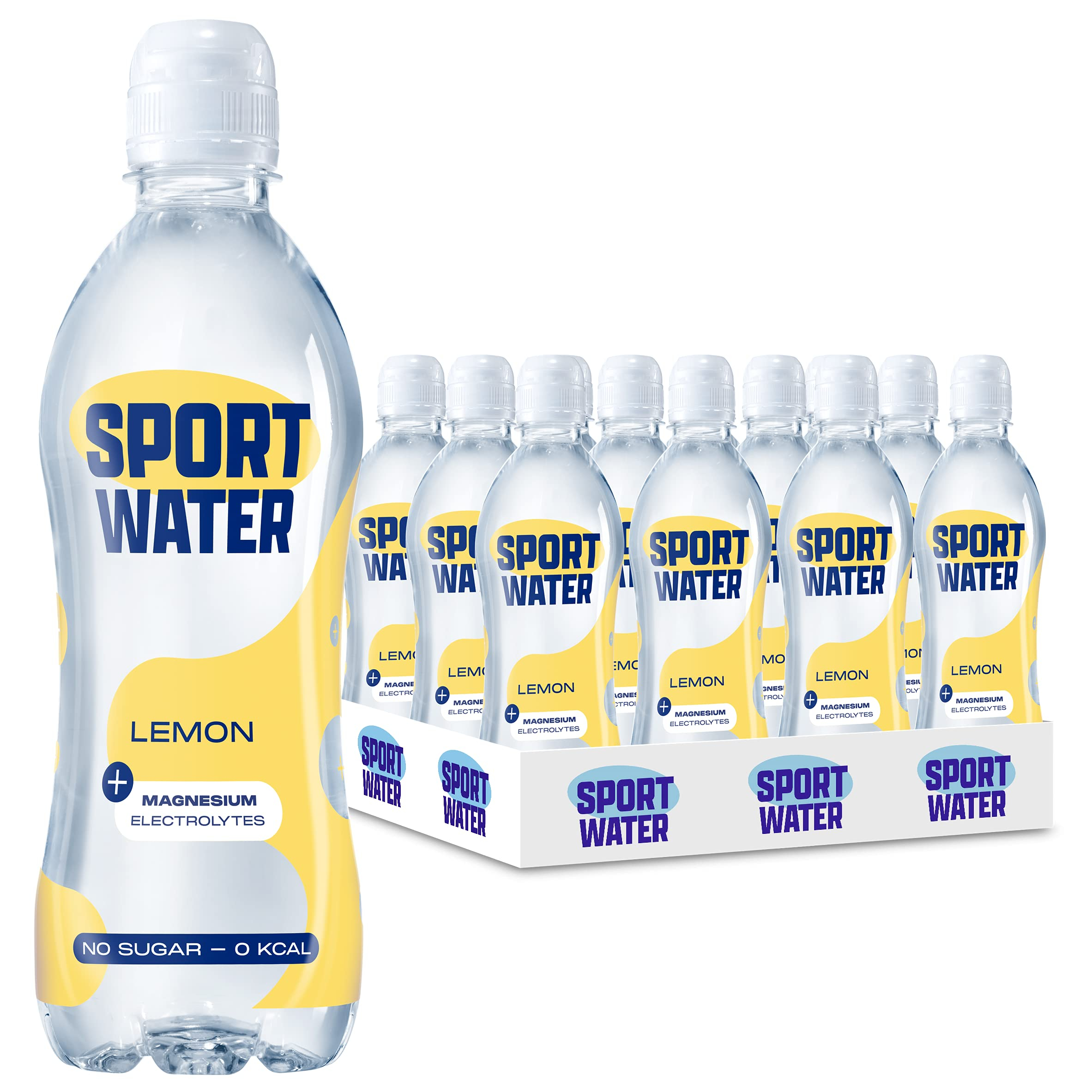24 x 0,5 l Sportwater (12 x Lemon + 12 x Apfel & Kiwi) | Pfandfehler | Elektrolyte & Magnesium | Andere Sorten für 11€ (-56%)