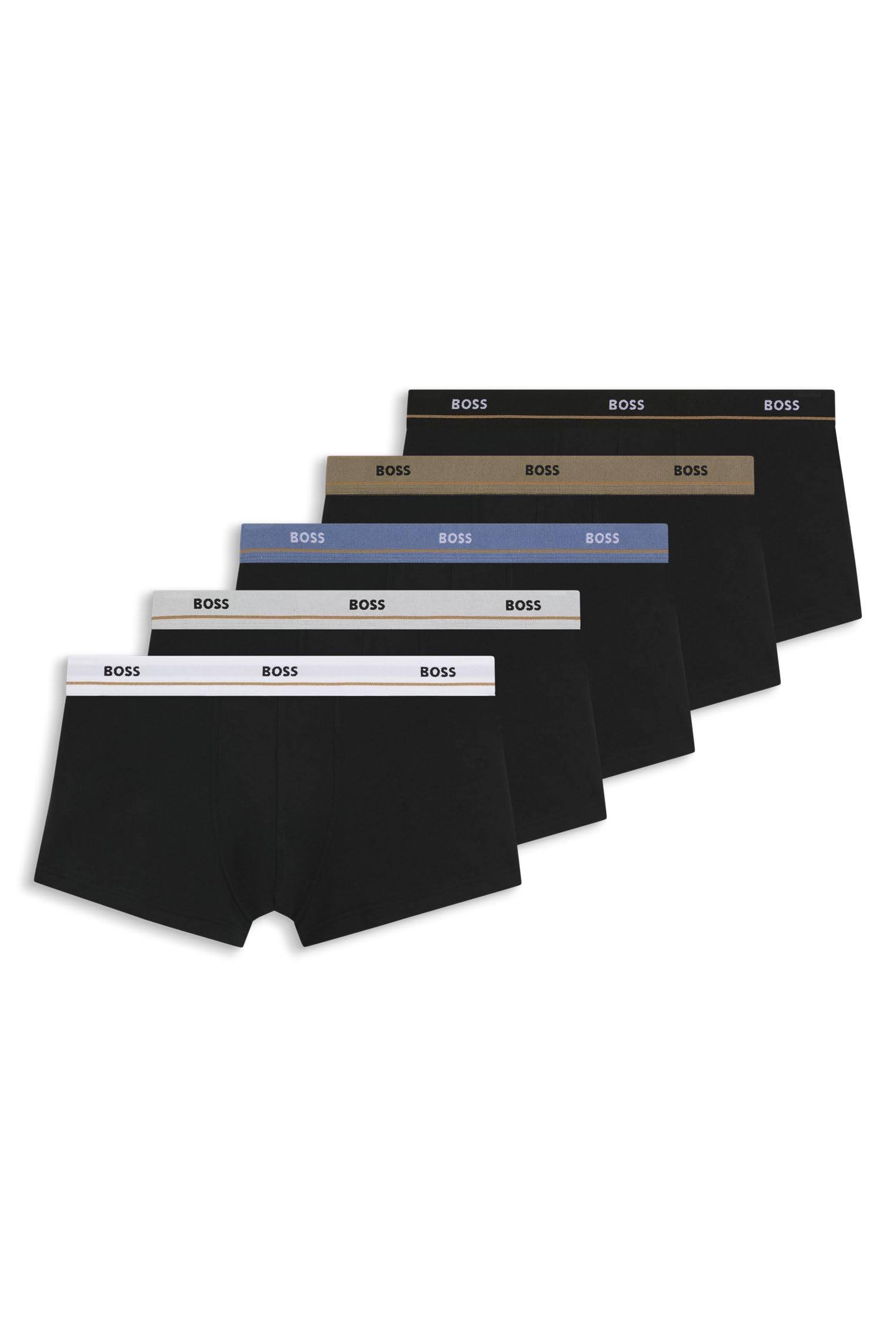 BOSS Herren Trunks 5er-Pack in S | Gr.: XS, S, XL, XXL | 6,41 €/Stück | Amazon für 32€ (-39%)