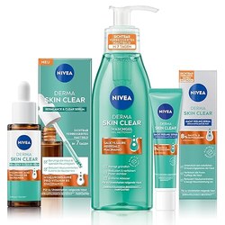 NIVEA Derma Skin Clear Routine Set (Serum, Nacht-Peeling, Waschgel) im Spar-Abo