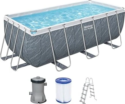 Bestway Power Steel Deluxe Rectangular Frame Pool 412x201x122cm für 414€ (-17%)