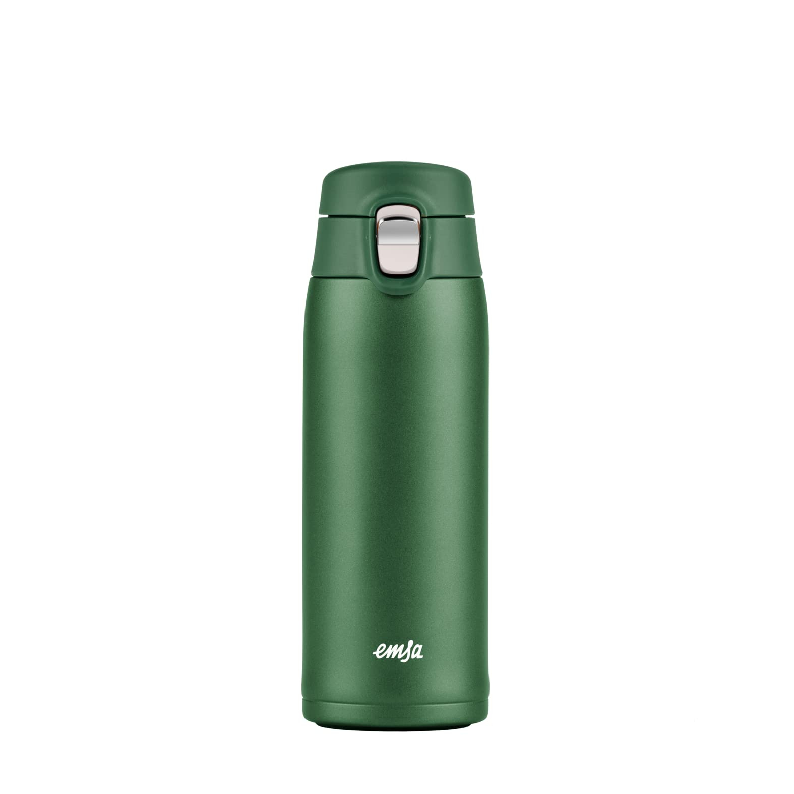 Emsa- Travel Mug Light Isolierbecher/Thermobecher, Fassungsvermögen: 0,4 L, extra-schlankes Format, 8h heiß/16h kalt, Grün oder Blau für 14€ (-30%)