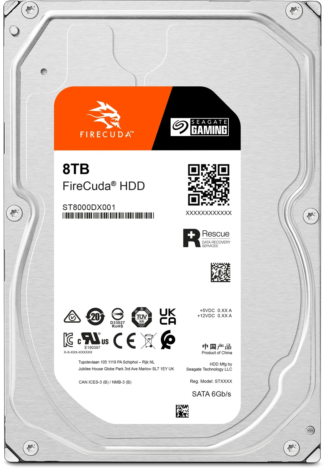 Seagate FireCuda HDD +Rescue 8TB, 24/7, 512e / 3.5″ / SATA 6Gb/s für 240€ (-16%)