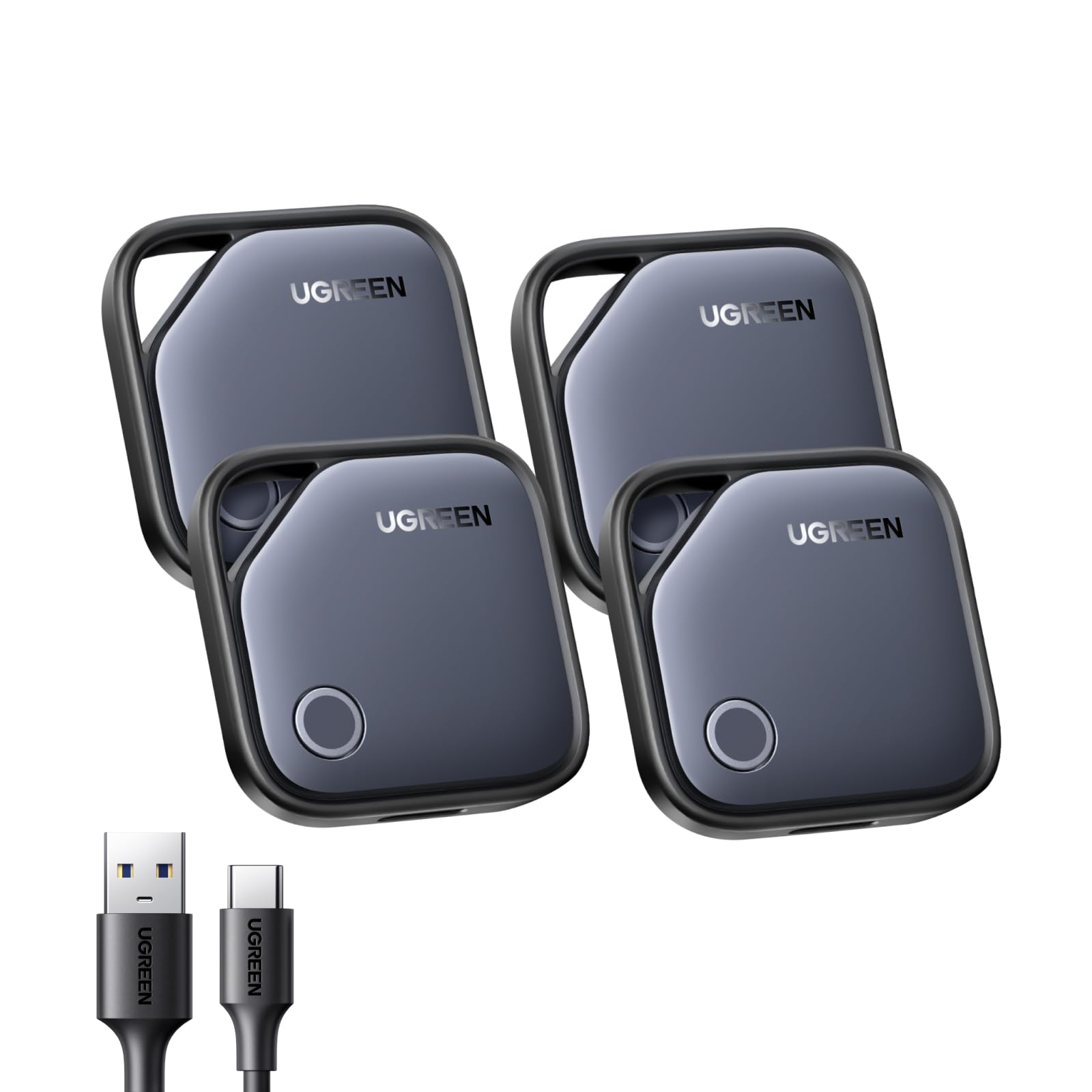 UGREEN Finetrack (4er Pack) Tracker mit USB C Aufladen (nur iOS) für 24€ (-45%)