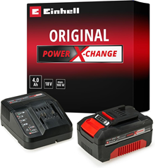 Einhell Starter Kit PXC (18V, 4,0 Ah Akku + Ladegerät, 75 Min. Ladezeit) für 30€ (-9%)