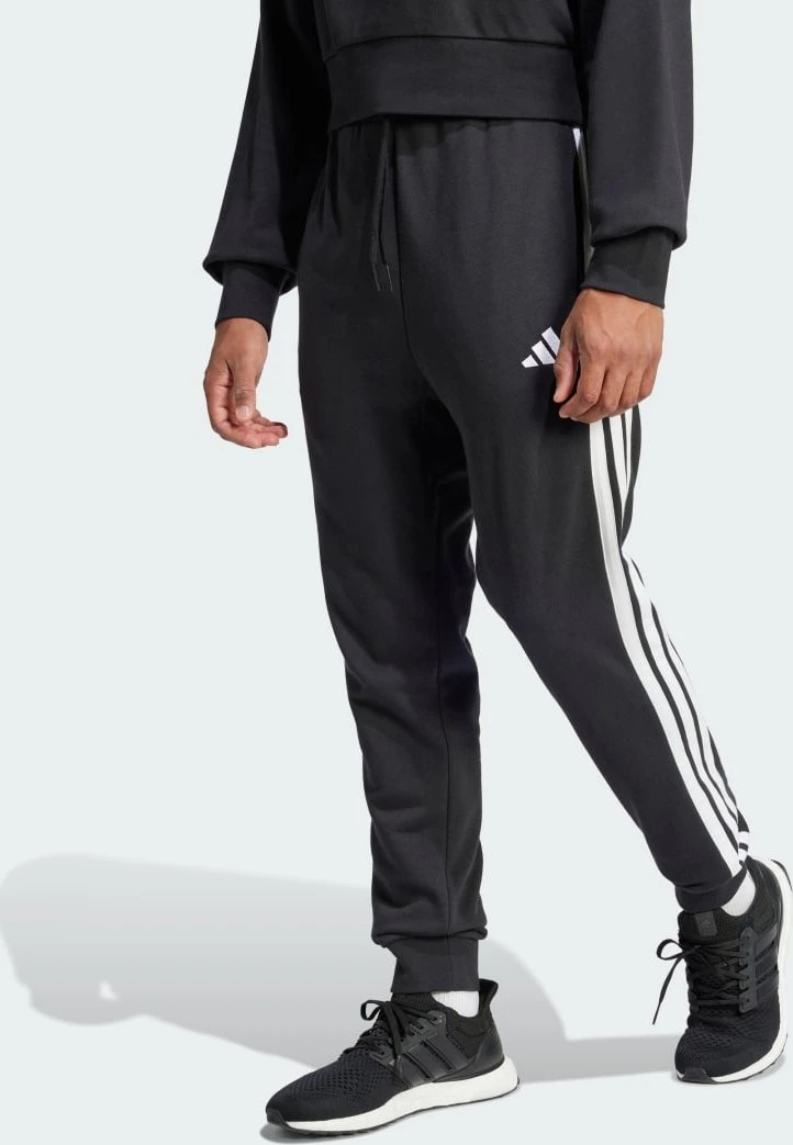 adidas Essentials 3-Streifen French Terry Trainingshose schwarz/weiß (Herren) für 19€ (-12%)