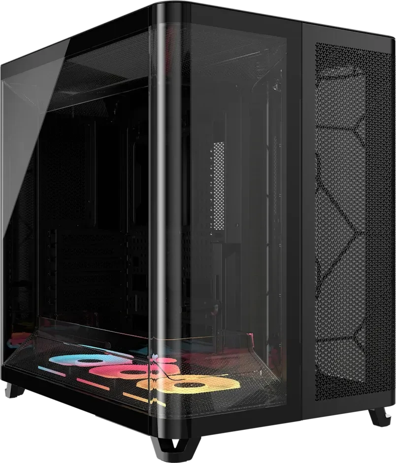 Corsair Air 5400 LX-R RGB iCUE LINK Black, schwarz, Glasfenster für 185€ (-29%)