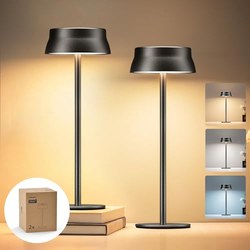 Philips Akku-Tischlampe kabellos 2er-Set (dimmbar, höhenverstellbar, USB-C)