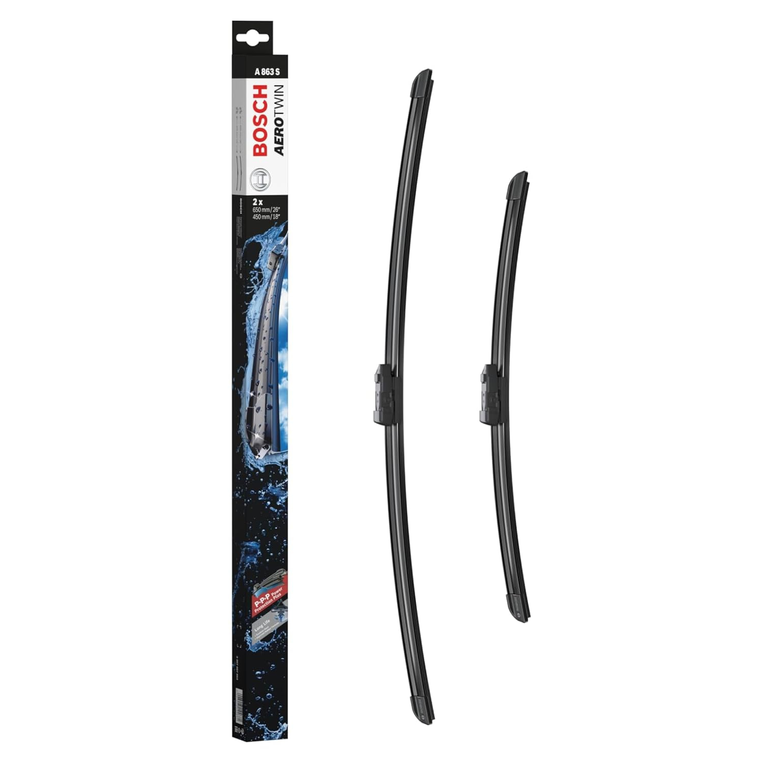 Bosch Aerotwin A863S Frontscheibenwischer, Länge: 650mm/450mm | für z.B.: VW Golf 7+8, Polo; Seat Leon, Audi A1/A3 usw. für 17€ (-15%)