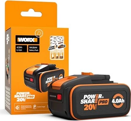 Worx 20V PowerShare Pro Werkzeug-Akku 20V, 4.0Ah, Li-Ionen [4.0Ah] [80Wh] für 48€ (-14%)