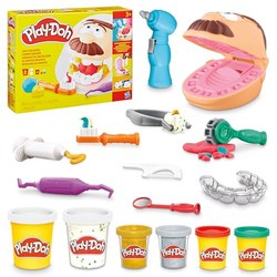 Play-Doh Zahnarzt Dr. Wackelzahn Knet-Set (8 Dosen, 10 Werkzeuge)