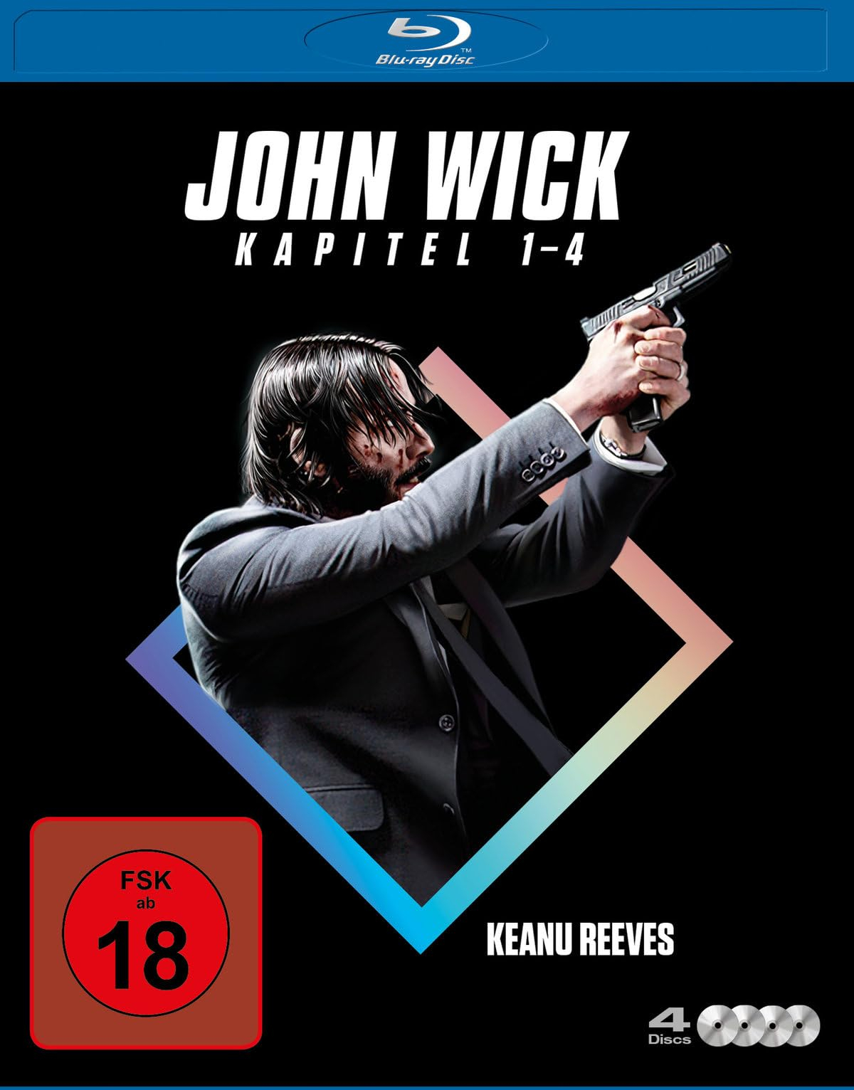 John Wick – Kapitel 1-4 (Blu-ray) für 26€ (-10%)