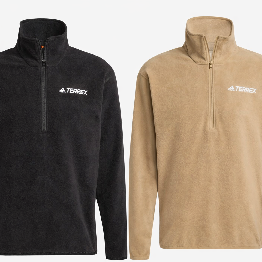 Adidas Terrex Multi Essentials 1/2 Zip Fleece Herren | Farbe Schwarz S bis 3XL & Beige M, XL, XXL | Amazon für 25€ (-25%)